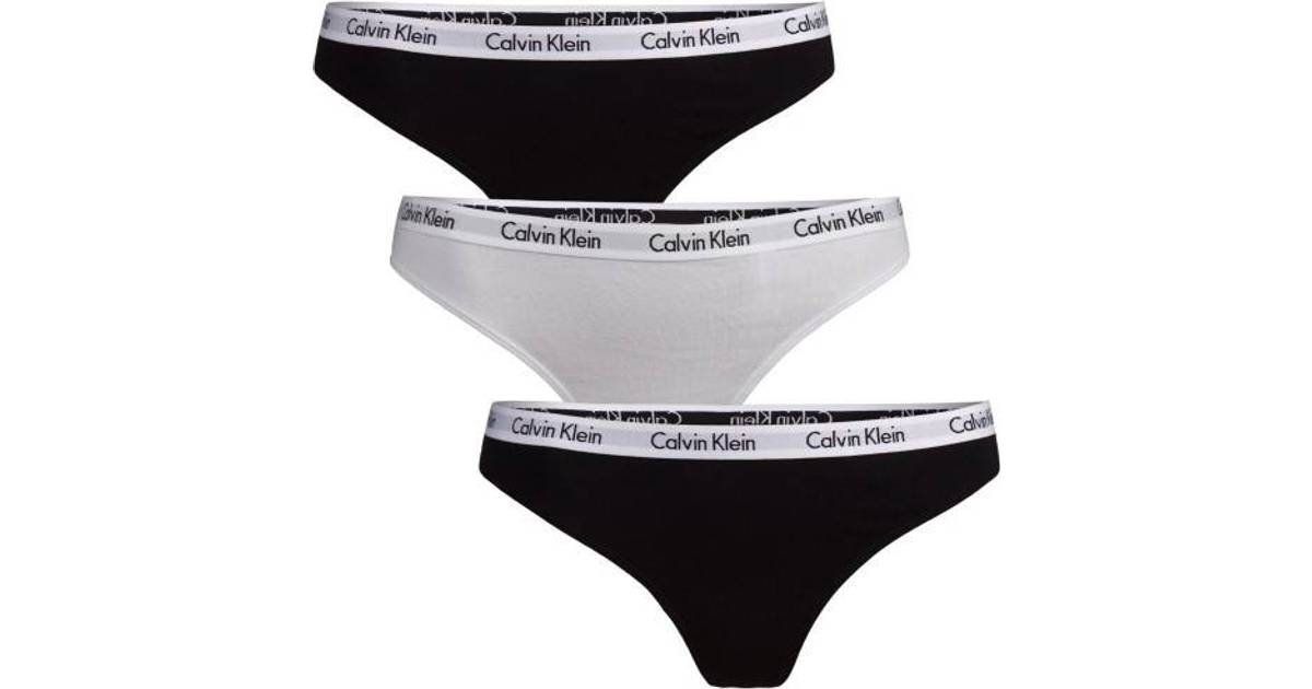 Calvin Klein Carousel Bikini Briefs 3-pack - Black/White/Black • Se priser  nu »