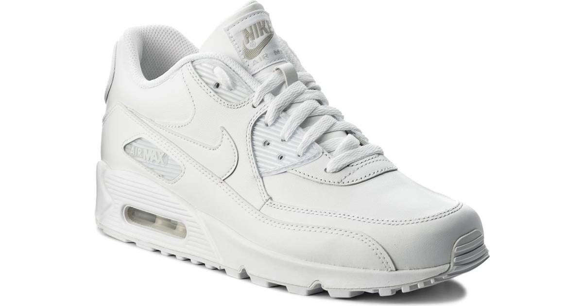 Nike Air Max 90 Leather M - True White/True White • Se priser hos os »