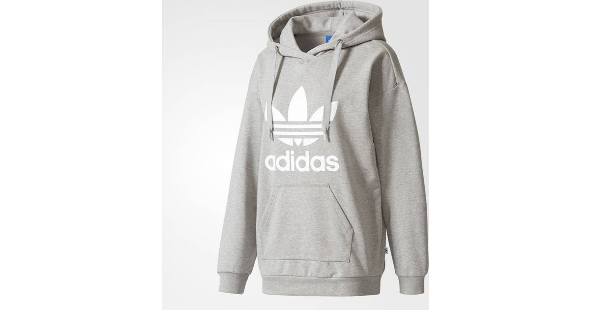 Adidas Trefoil Logo Hoodie - Medium Grey Heather • Pris »
