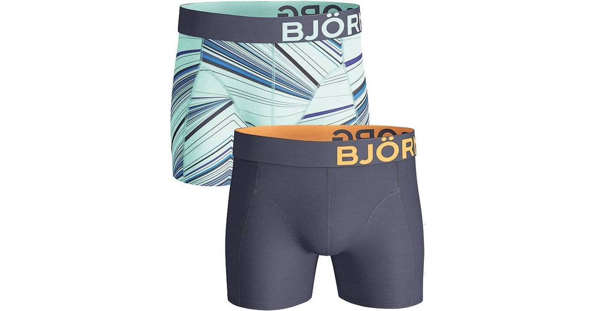 Björn Borg Fancy Spectrum Cotton Stretch Shorts 2-pack - Yucca • Pris »