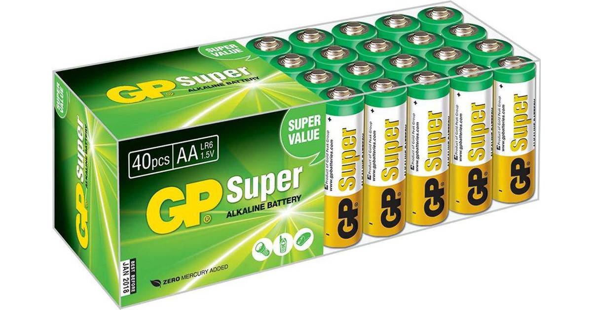 GP Batteries AA Super Alkaline Compatible 40-pack