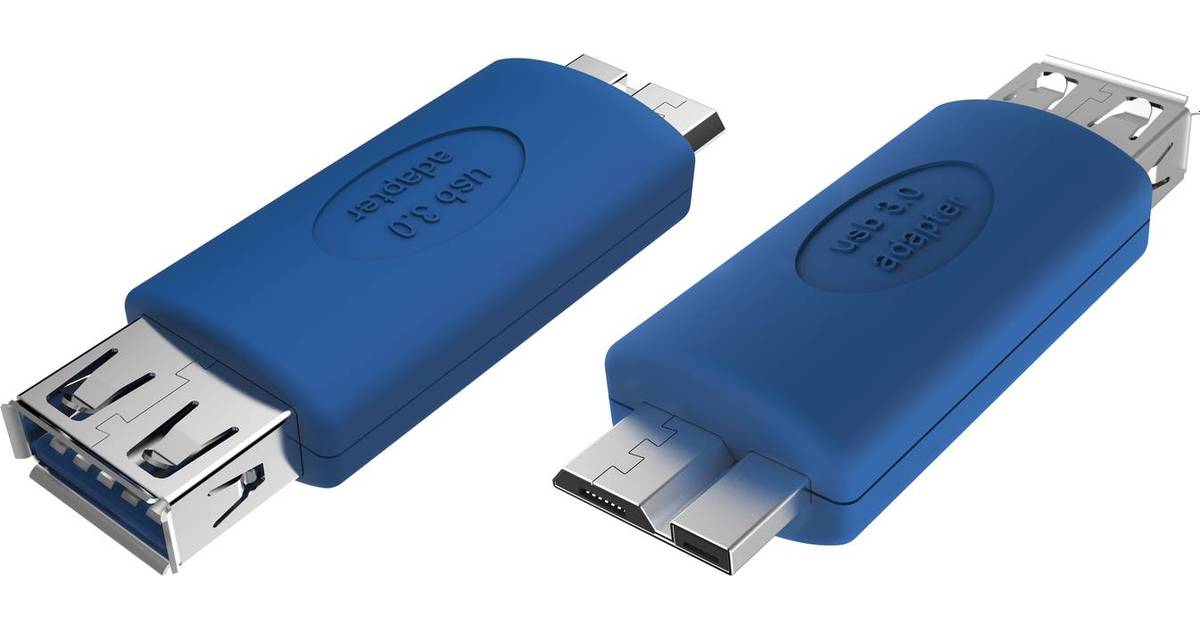 Vision Micro USB B - USB A Adapter M-F 3.0 • Priser »