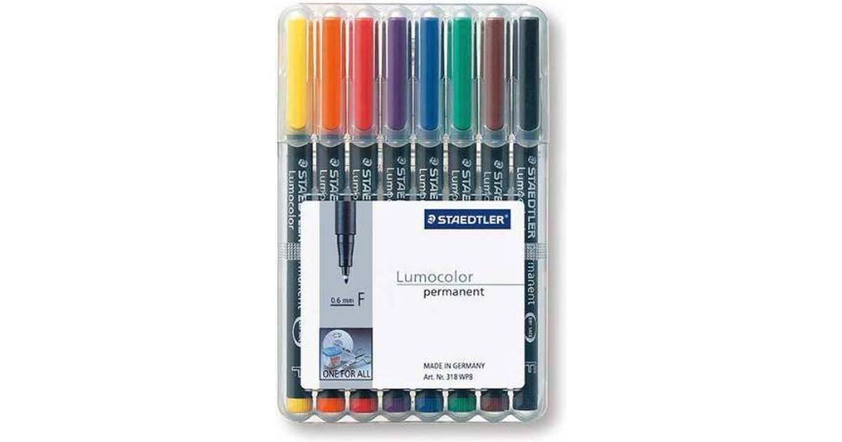 Staedtler Lumocolor Permanent Pen 318 0.6mm 8 Pack • Se priser hos ...