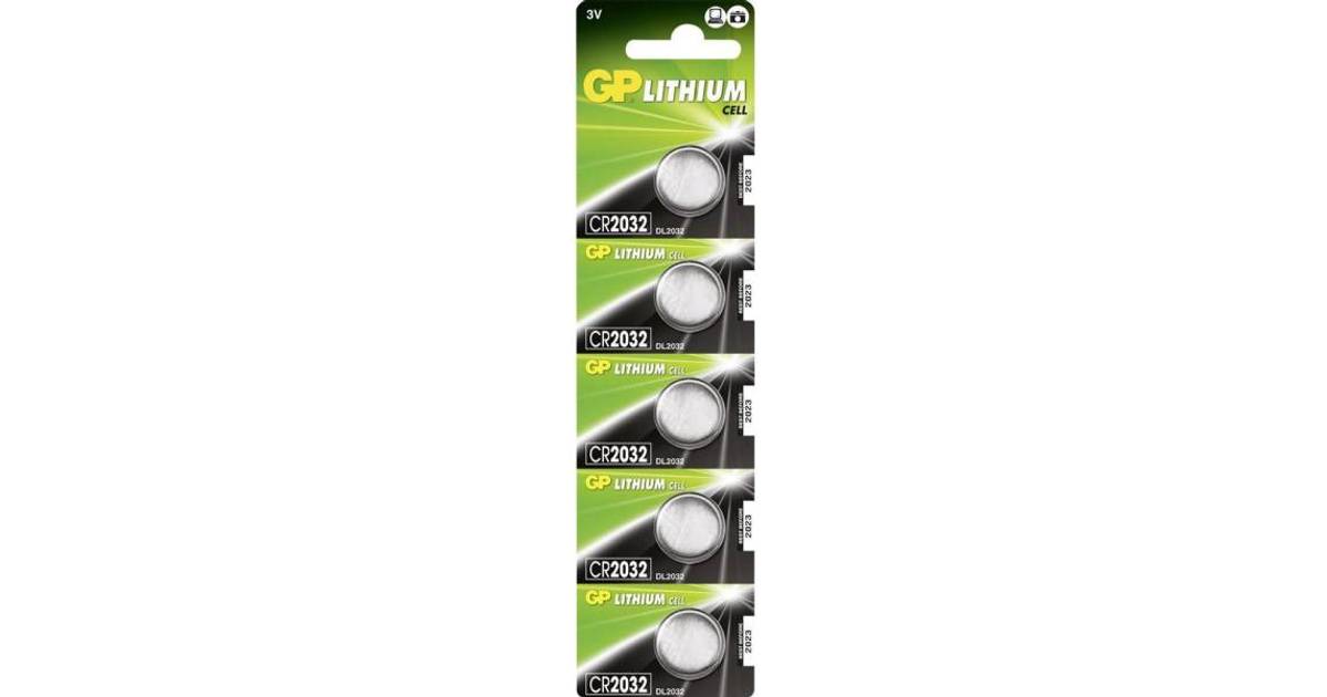 GP Batteries CR2032 5-pack • Se pris (9 butikker) hos PriceRunner »