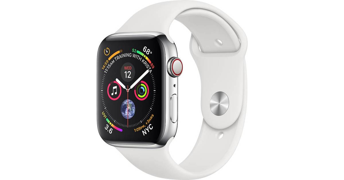 Apple Watch Series 4 Cellular 44mm Stainless Steel Case with Sport ...