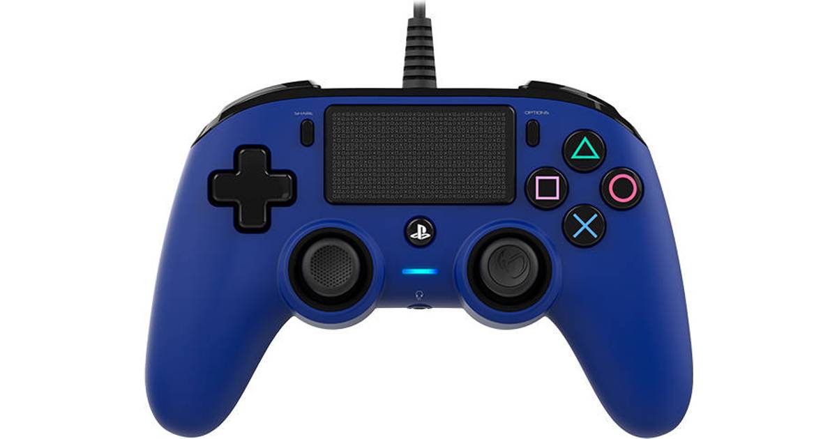 Bigben Nacon Wired Compact Controller (PS4) - Blue • Se priser hos ...