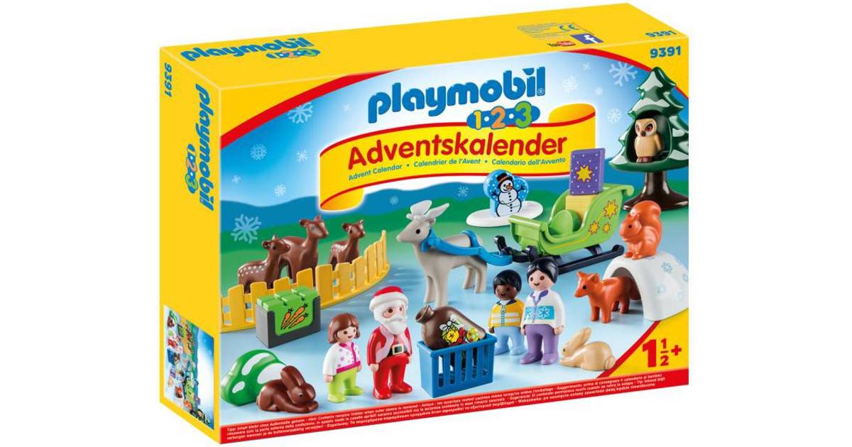 Playmobil 1.2.3 Jul i dyrenes skov Julekalender 2018 9391 • Pris »