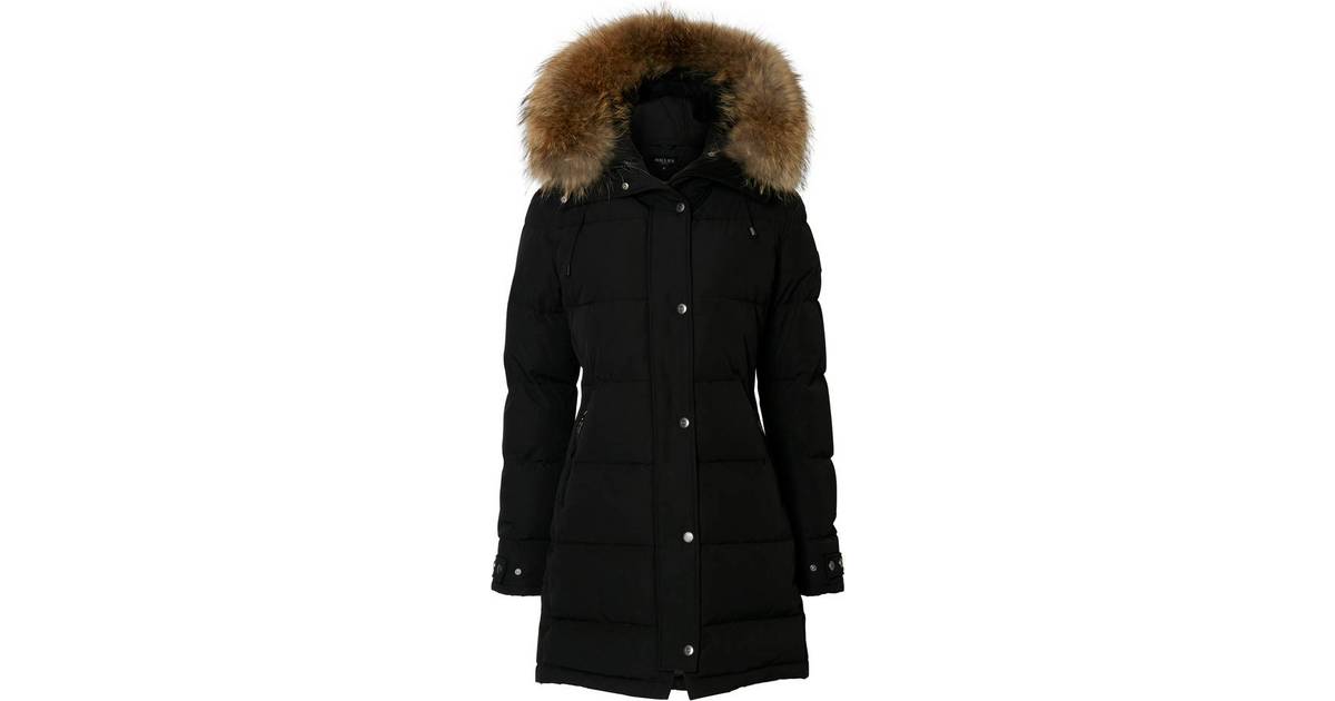 Hollies Subway Jacket - Black/Nature (Real Fur) • Pris »