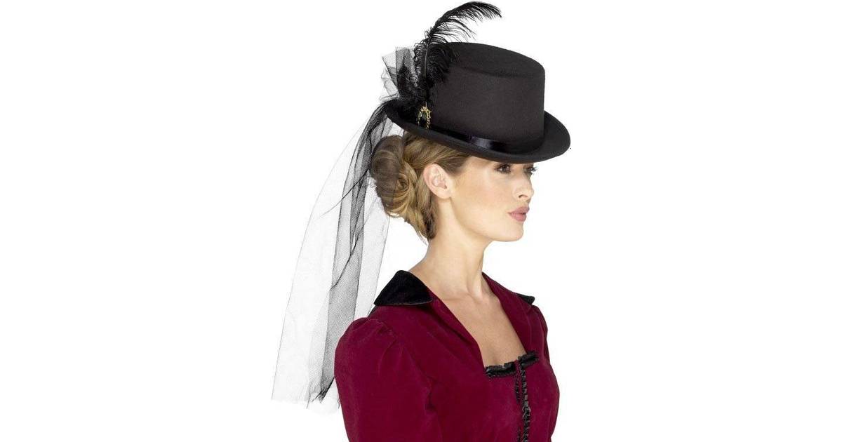 Smiffys Deluxe Ladies Victorian Top Hat with Elastic • Se priser nu »