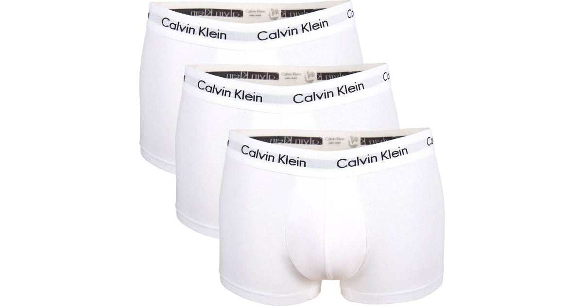 Calvin Klein Trunks Cotton Stretch 3-pack - White • Pris »