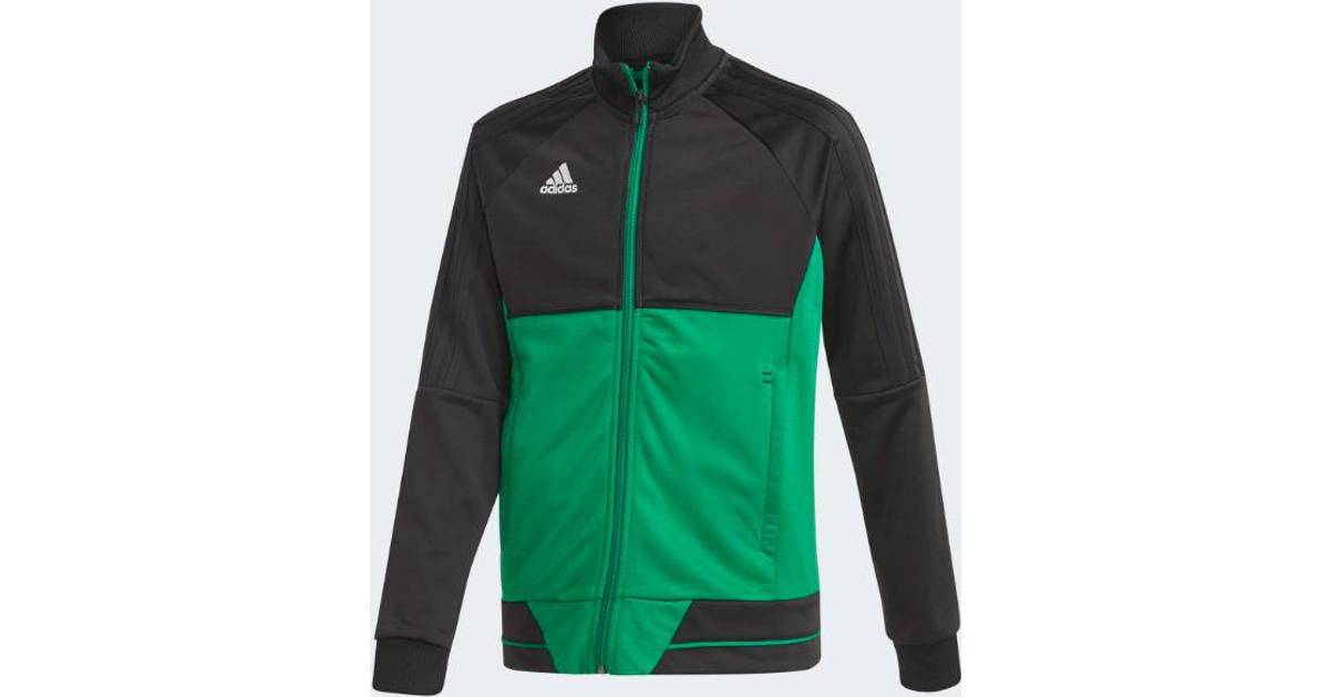 Adidas Tiro 17 Training Jacket Kids - Black/Green/White • Se priser nu »