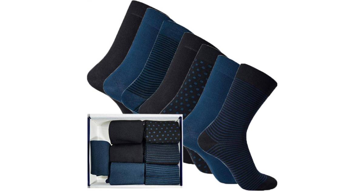 IQ SOX Bambus Socks 7-pack - Midnight Blue • Priser »