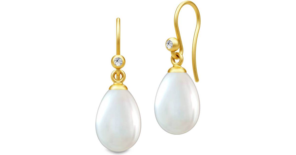 vride Virksomhedsbeskrivelse instans Julie Sandlau Aphrodite Earrings - Gold/Pearl • Se pris