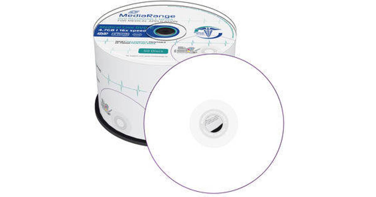 MediaRange DVD-R White 4.7GB 16x Spindle 50-Pack Inkjet (MR429)