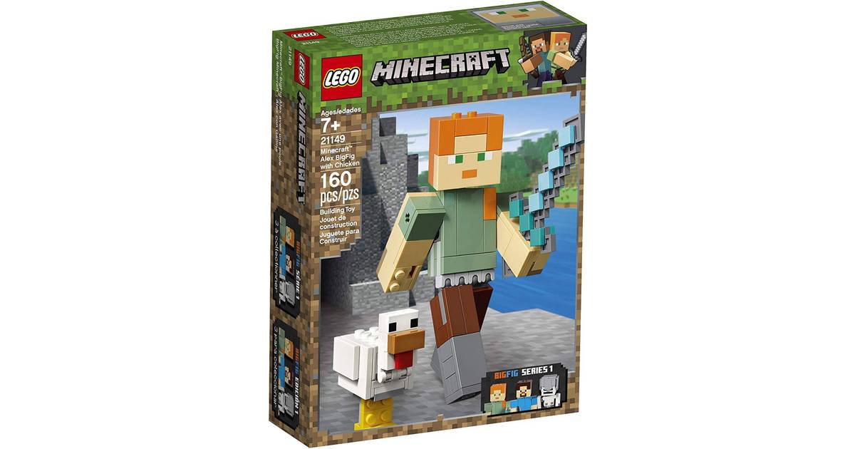 Lego Minecraft Stor Alex-Figur Med Høne 21149 • Pris »