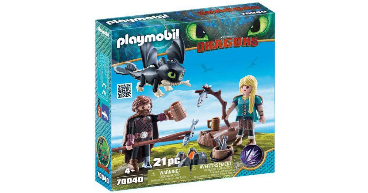 Playmobil Hiccup & Astrid with Baby Dragon 70040 • Pris »