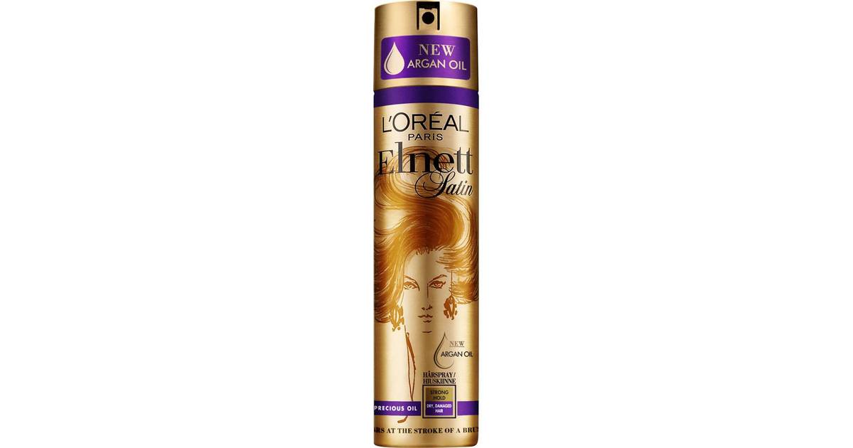 L'Oréal Paris Elnett Satin Precious Oil Hairspray 250ml • Pris »