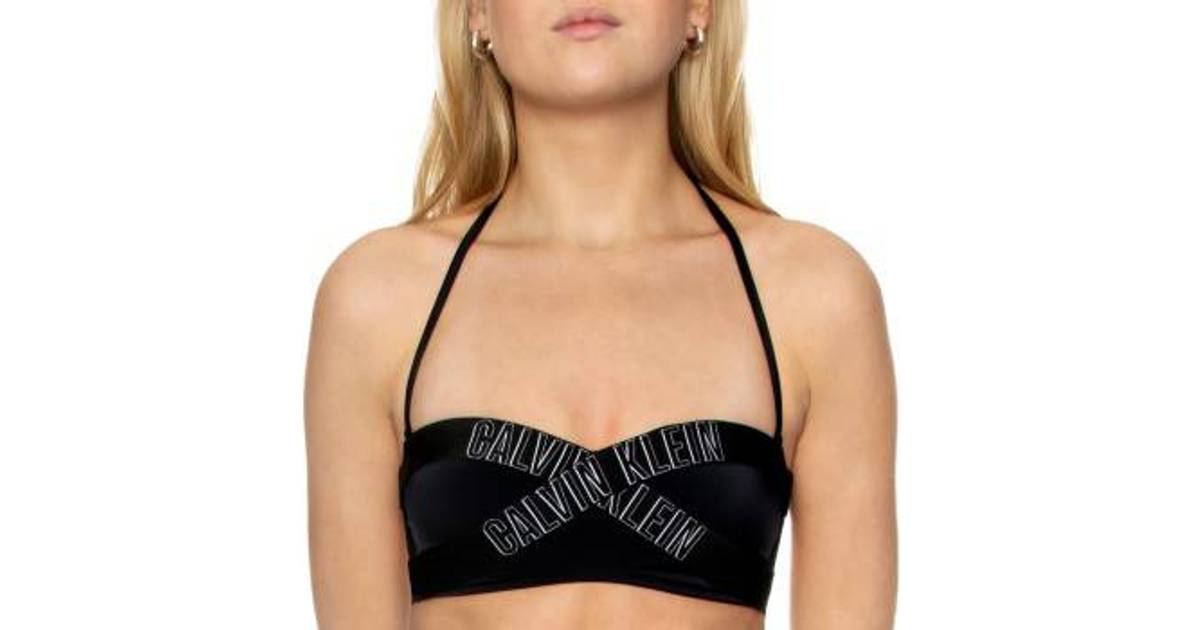 Calvin Klein Intense Power Logo X-Strap Bandeau Bikini Top - PVH Black • Se  priser nu »