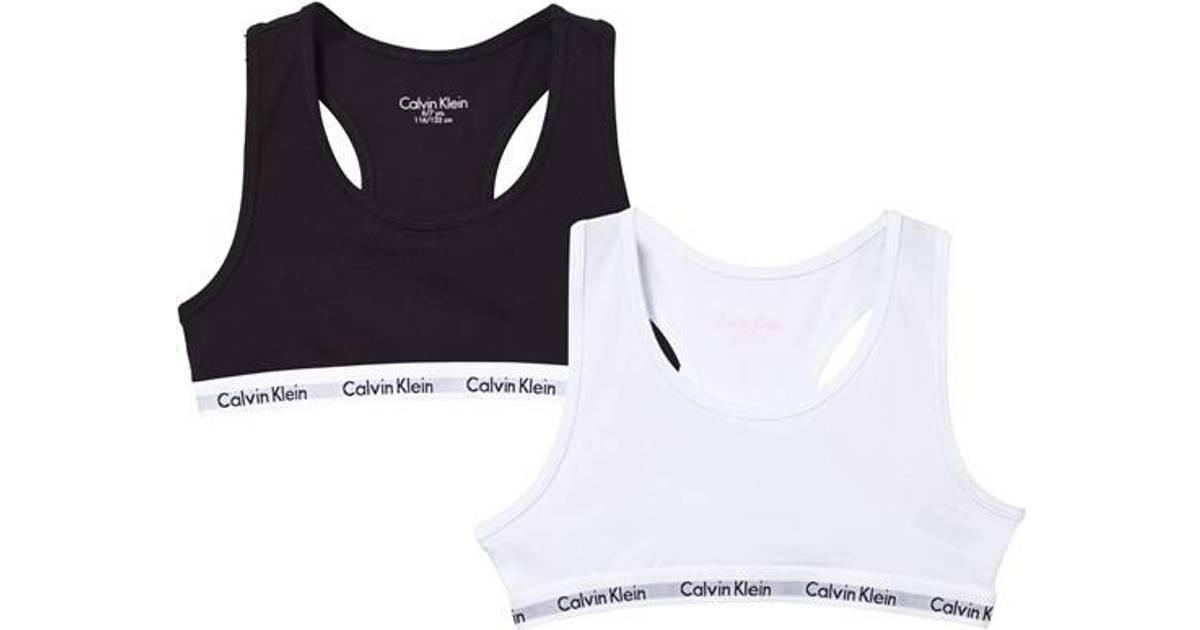 Calvin Klein Branded Bralettes 2-pack - Black/White • Pris »