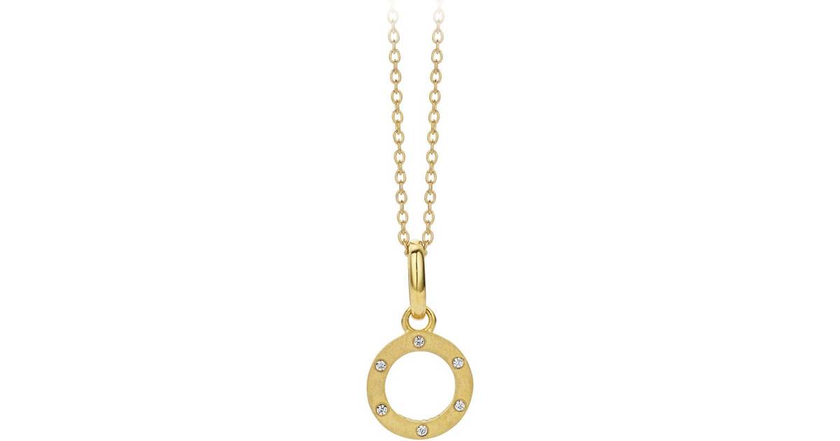 Spirit Icons Wheel Necklace - Gold/White • Se priser hos os »