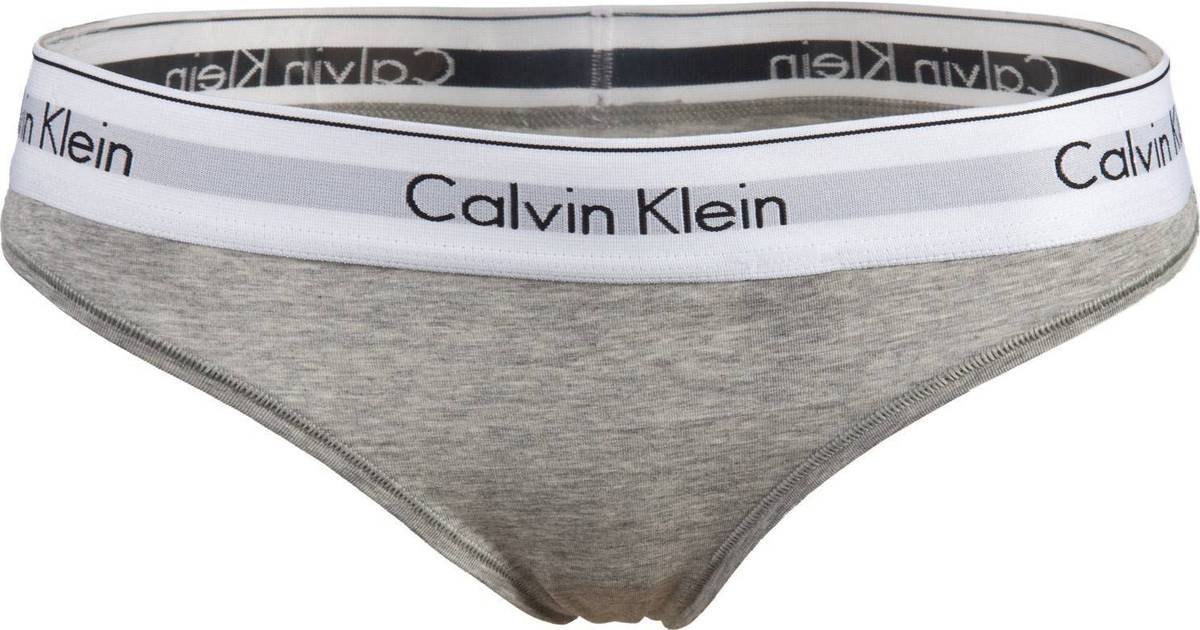Calvin Klein Modern Cotton Plus Thong - Grey Heather • Pris »