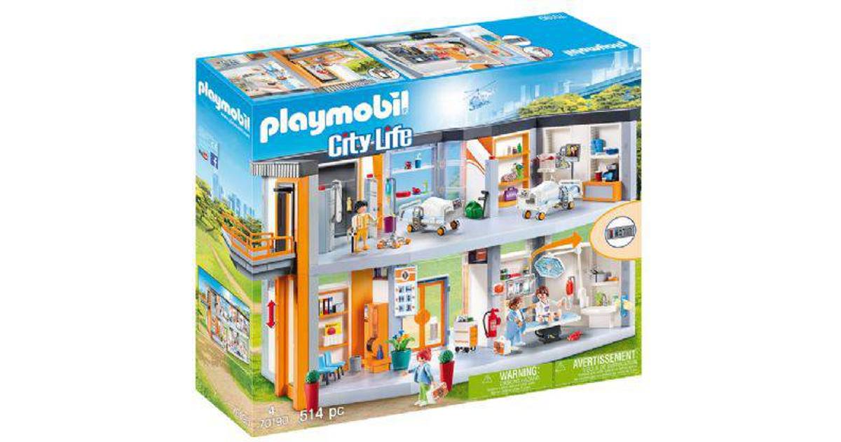 Playmobil City Life Stort sygehus med møbler 70190 • Pris »