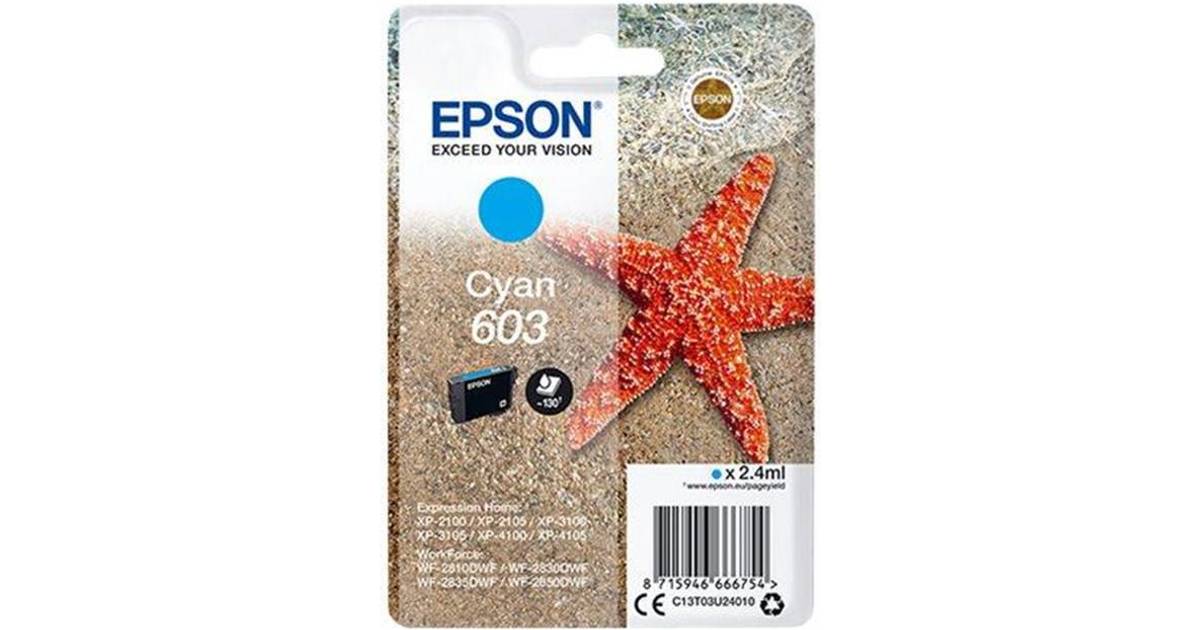 Epson 603 (Cyan) (51 butikker) hos PriceRunner • Priser »