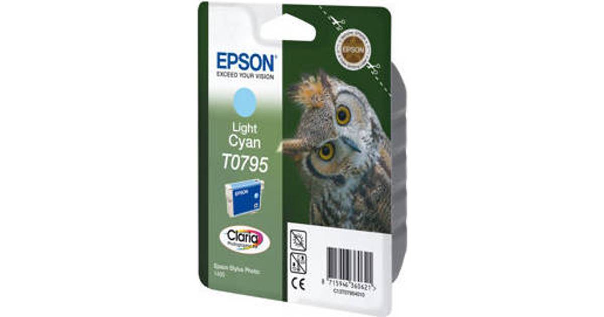 Epson T0795 (Cyan) • Se billigste pris (33 butikker) hos PriceRunner »