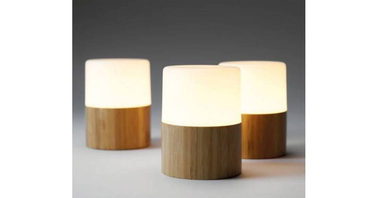 Duni Bamboo 10.5 cm 4 stk. LED-lys • Se PriceRunner »