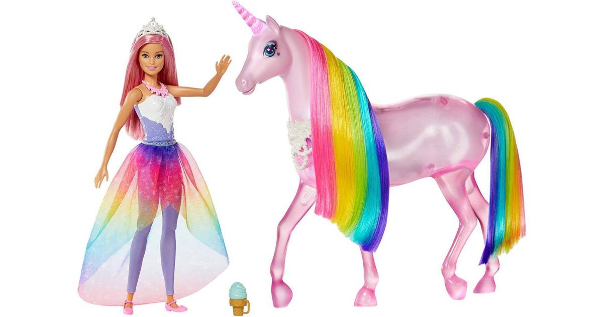 Barbie Dreamtopia Enhjørning & Dukke • PriceRunner »