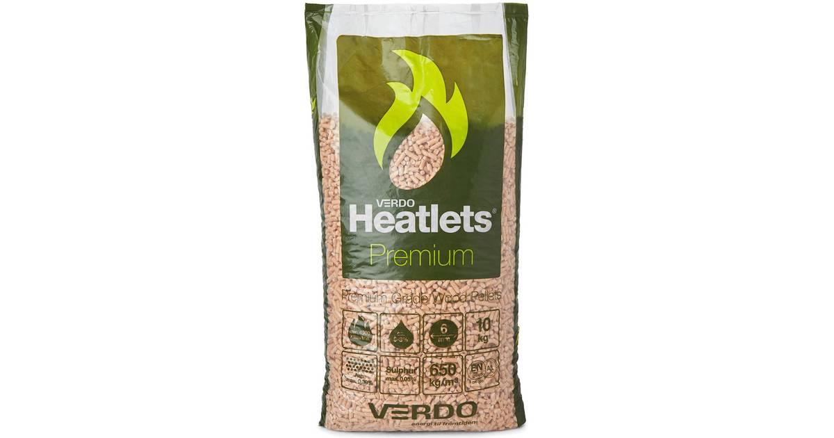 Heatlets Premium Træpiller 6 mm 480 kg pr. halv palle • Pris »