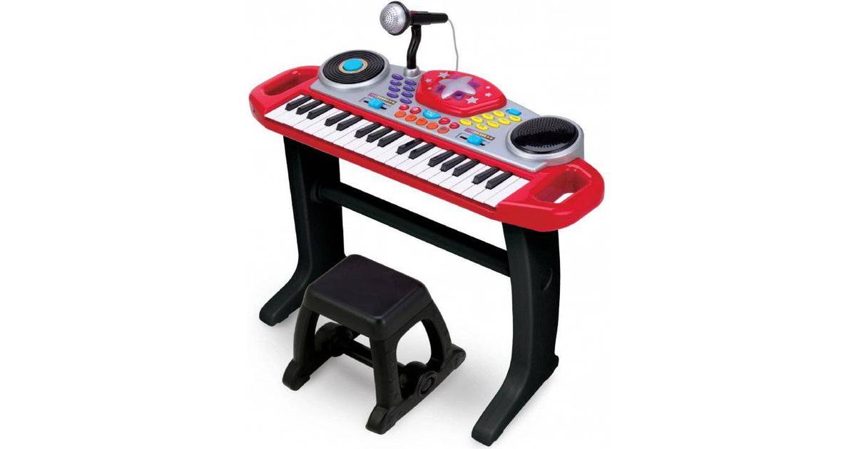 Big Steps Rockstar Keyboard Toys with Microphone & Stool • Pris »