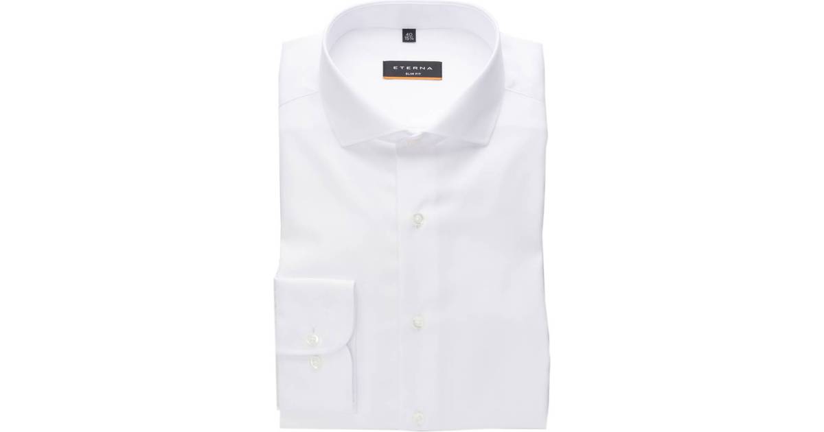 Eterna Langærmet Skjorte Slim Fit - White • Se pris »