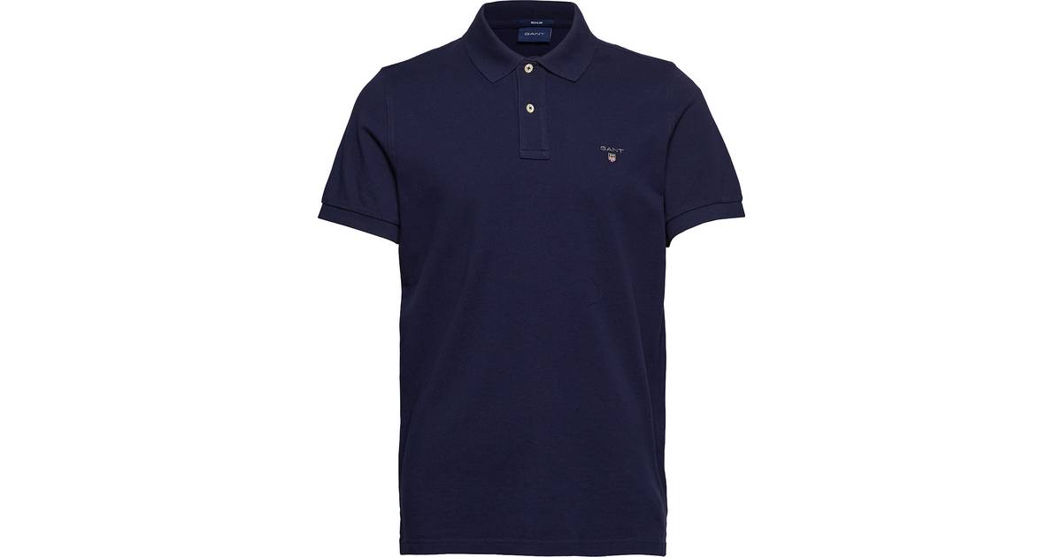 Gant Solid Polo Shirt - Evening Blue • Se laveste