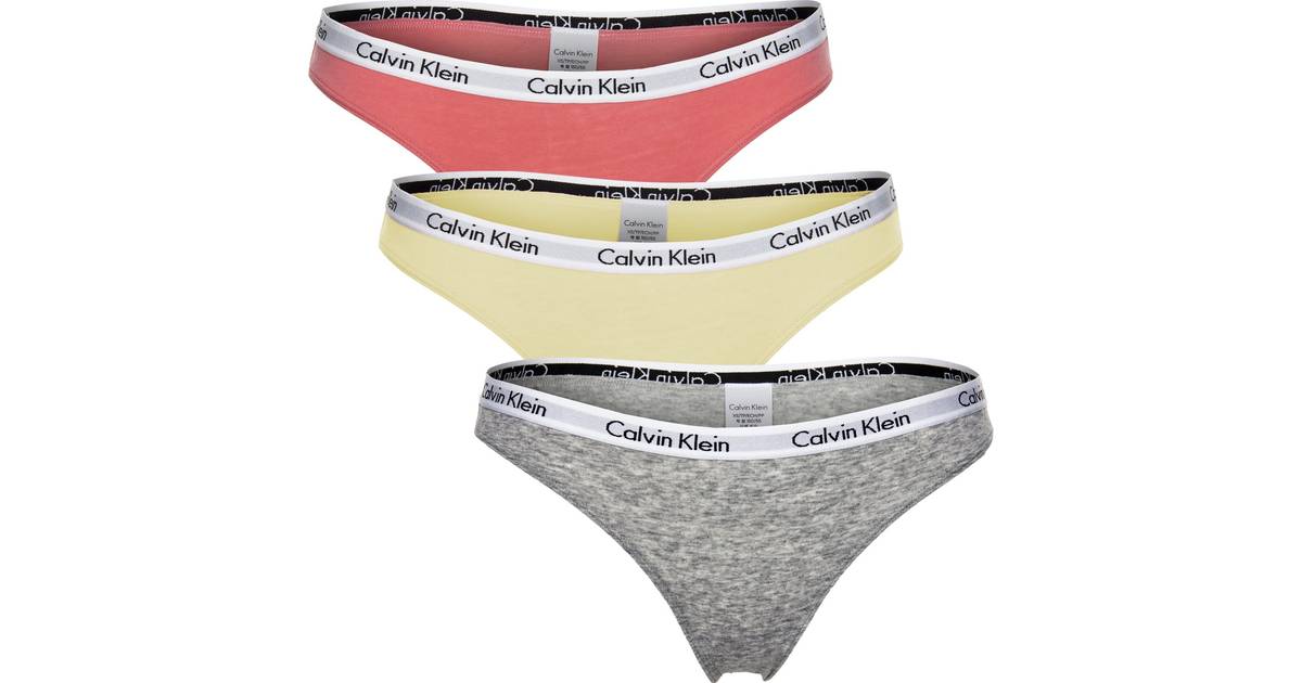 Calvin Klein Carousel Bikini Briefs 3-pack - Pomelo/Polar Lights ...