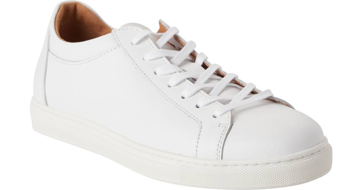 Selected Leather Sneaker M - White • Se priser (10 butikker) »