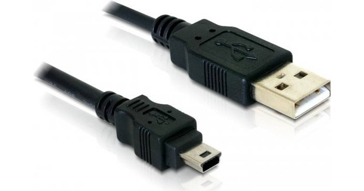 DeLock USB A - USB Mini-B 5-pin 2.0 1.5m • Se pris »