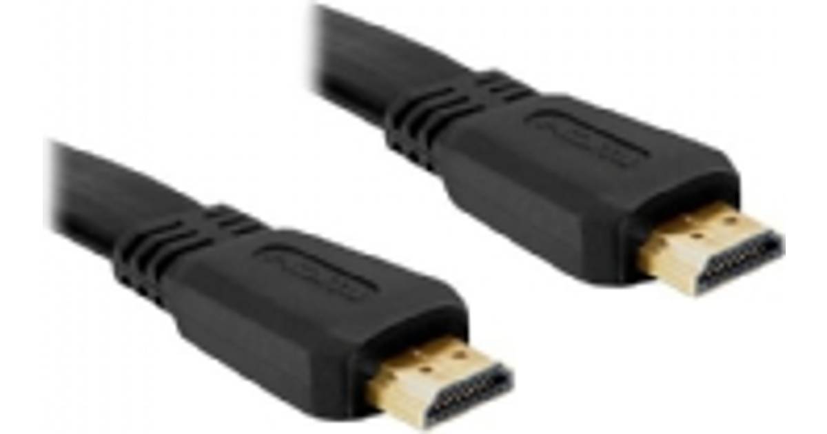 DeLock Flat HDMI - HDMI 1m • Se laveste pris (4 butikker)