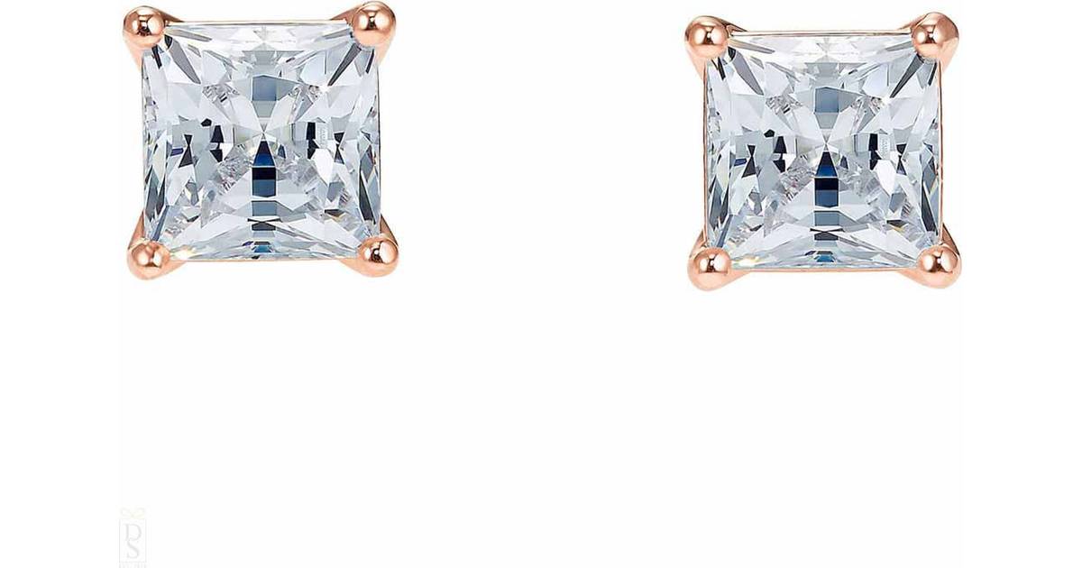 Swarovski Attract Pierced Rose Gold Plated Brass Earrings w. Crystal  (5509935) • Se priser nu »