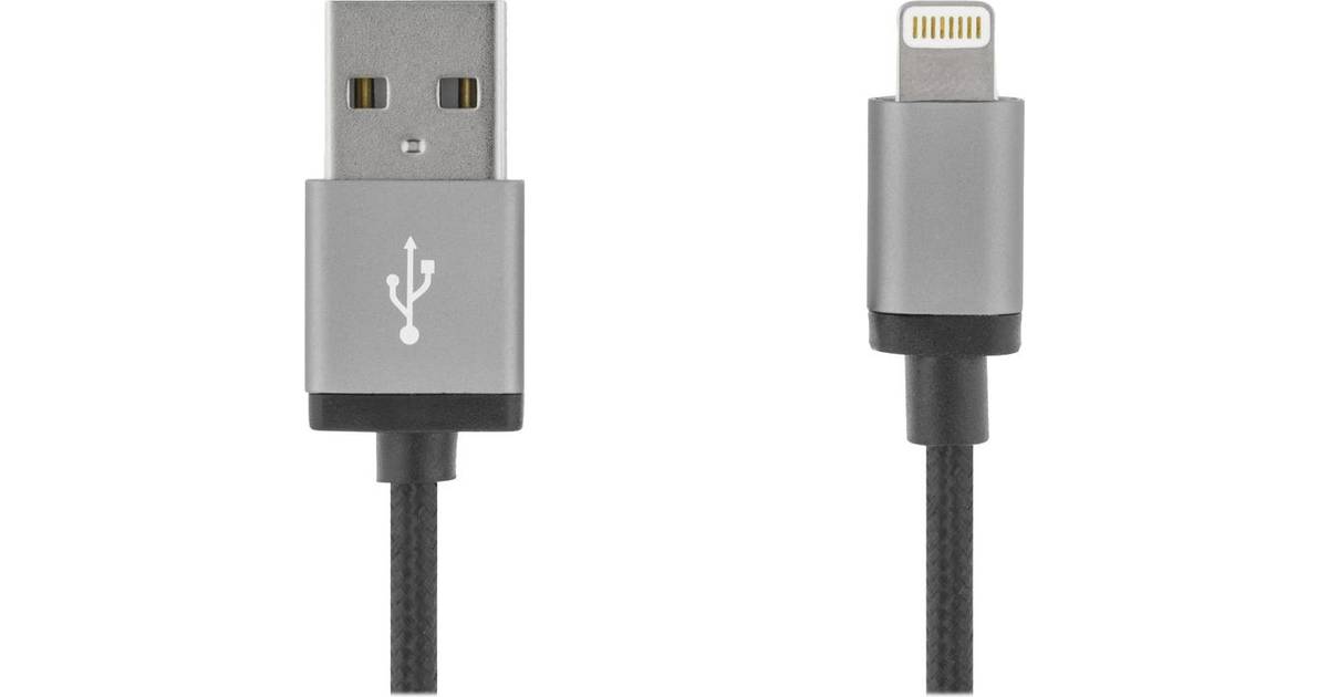 Deltaco Braided USB A-Lightning 2m • Se PriceRunner »