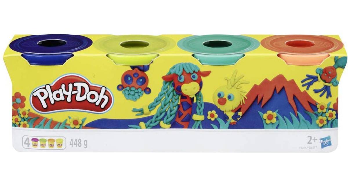 Hasbro Play Doh 4 Pack of Wild Colors E4867 • Se pris