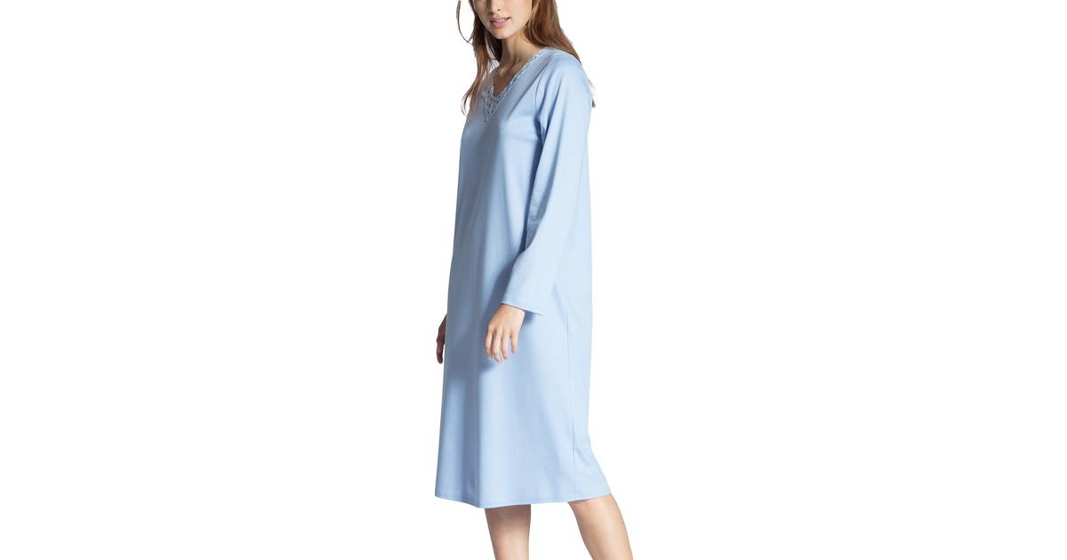 CALIDA Cozy Cotton Nightdress - Clear Blue • Se pris