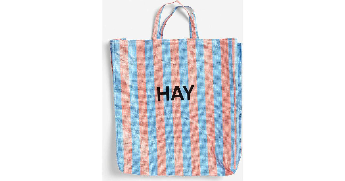 Hay Candy Stripe Shopper XL - Blue/Orange • Se priser hos os »