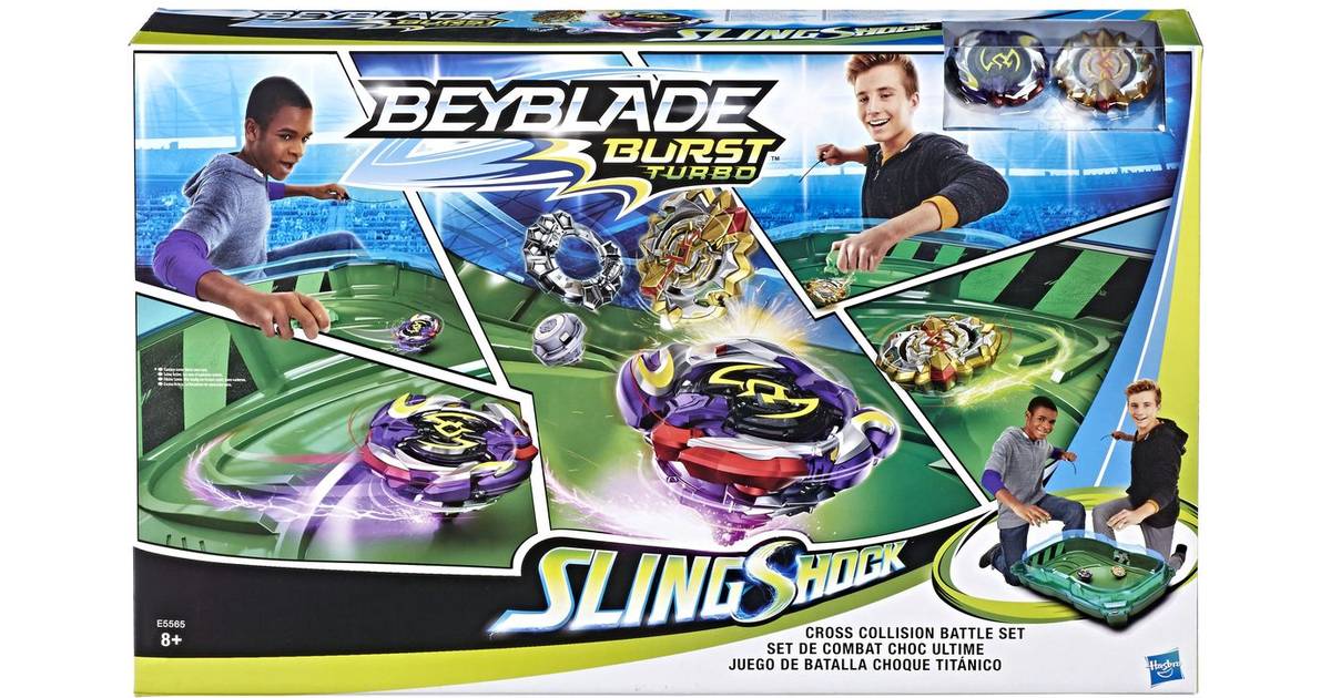 Hasbro Beyblade Burst Turbo Slingshock Cross Collision Battle Set E5565 •  Pris »
