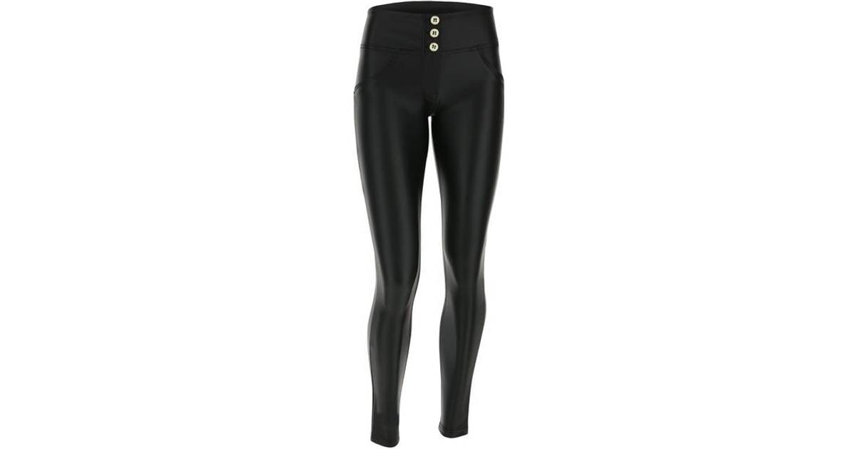 Freddy WR.UP Mid Waist Eco Leather Trouser - Black • Pris »