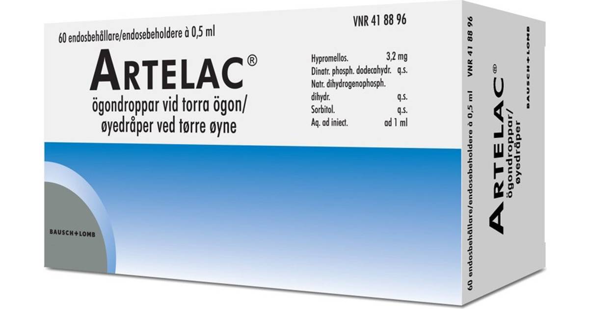 Artelac 3.2mg 0.5ml 60 stk Øjendråber • PriceRunner »