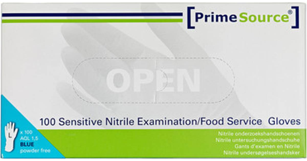 Prime Source Sensitive Nitrilhandsker Engangs 100 Stk. • Pris »