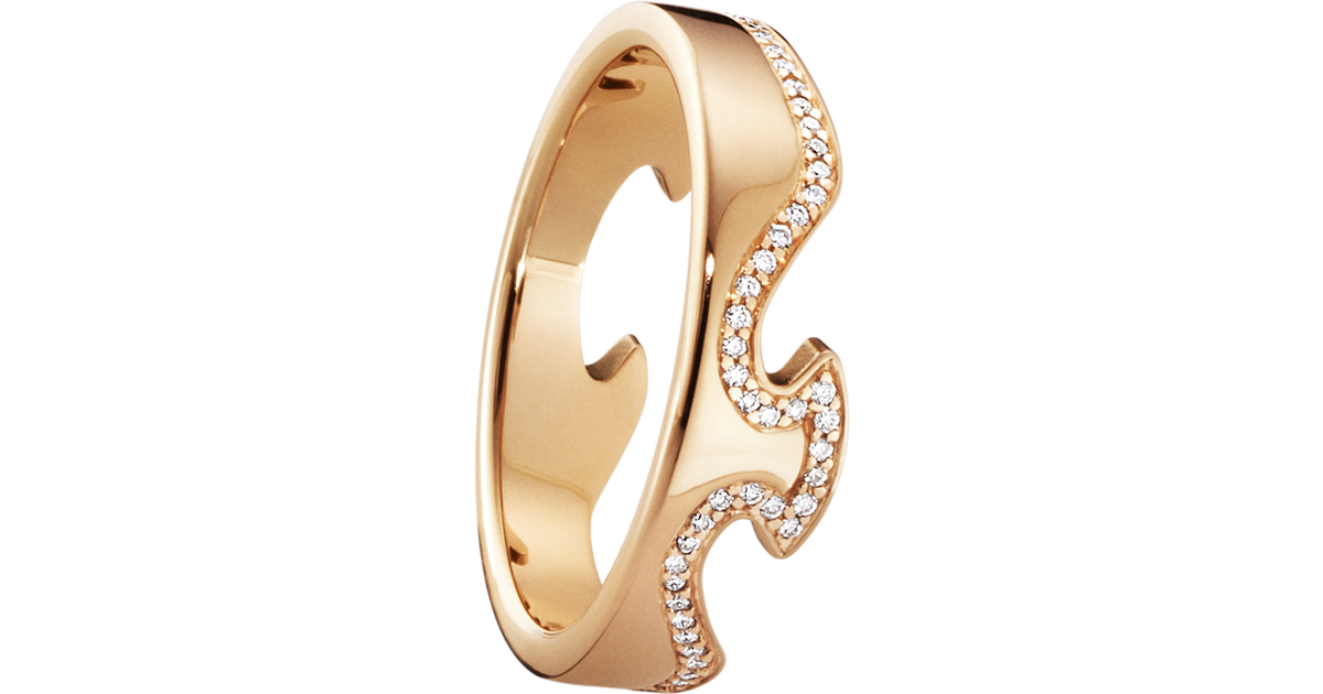 Georg Jensen Fusion End Ring - Rose Gold/Diamonds • Pris »