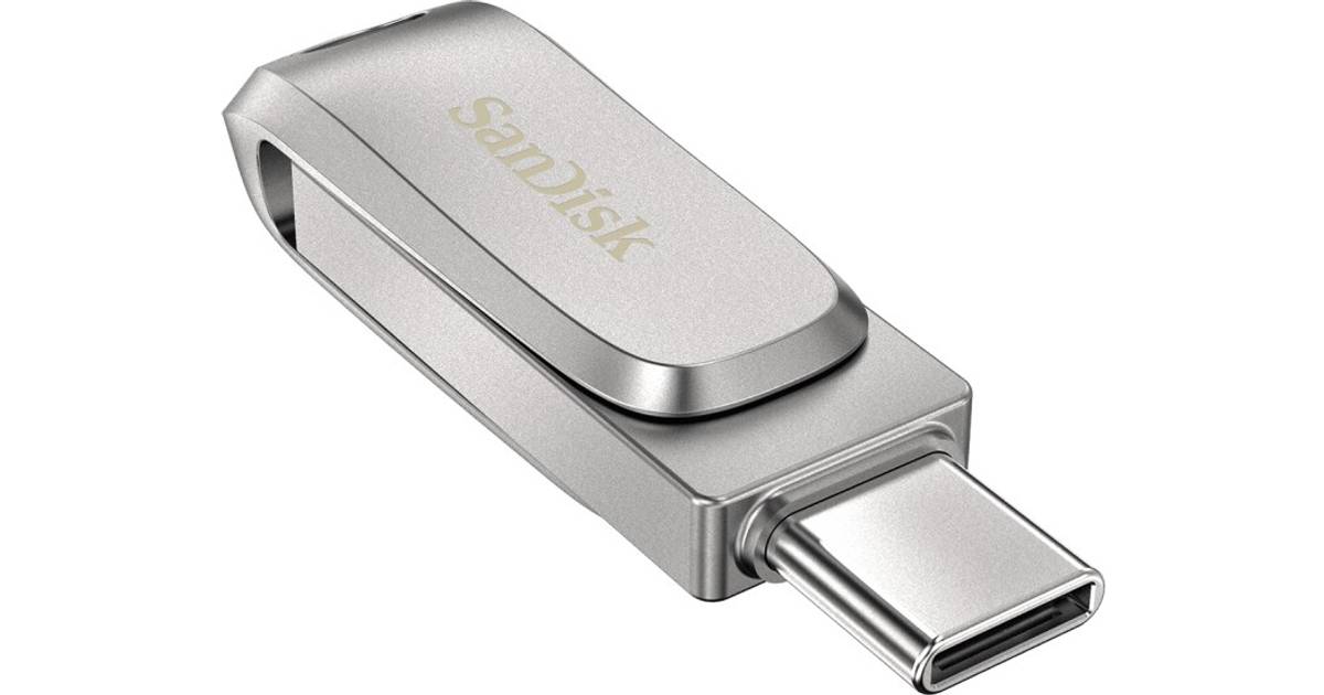 SanDisk USB 3.1 Ultra Dual Drive Luxe Type-C 64GB • Pris »