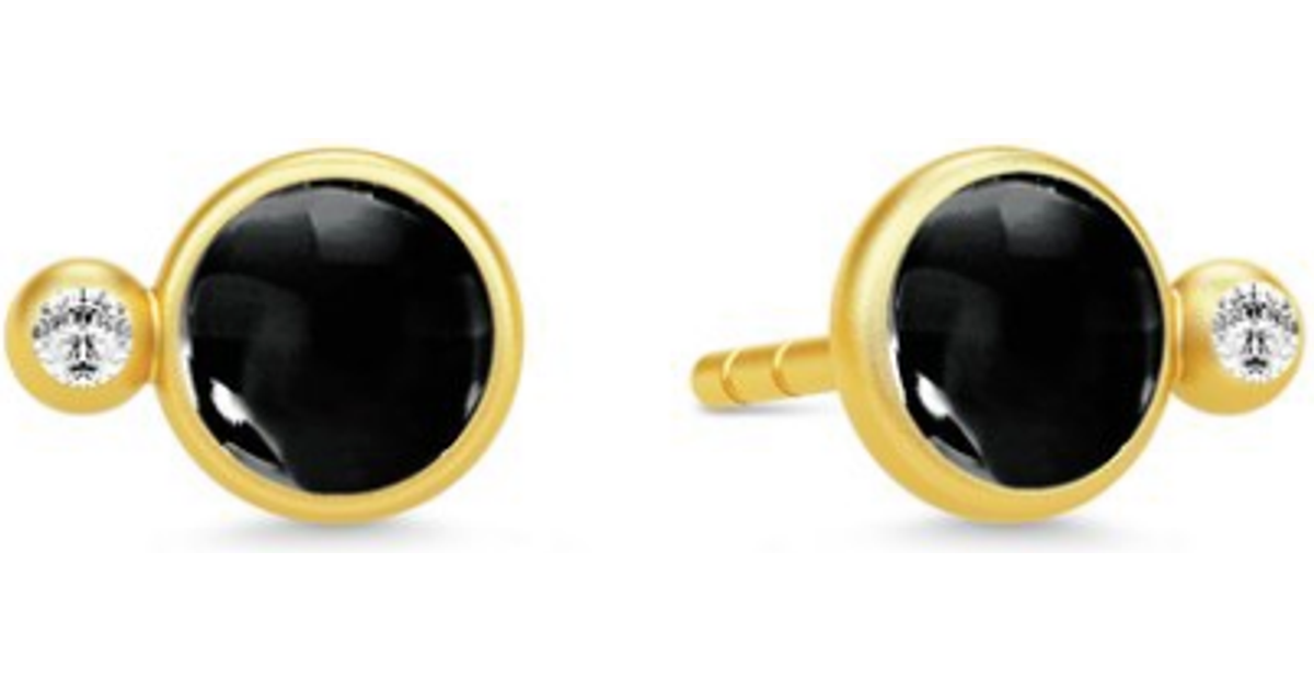 Julie Sandlau Prime Earrings - Gold/Black • Se priser hos os »